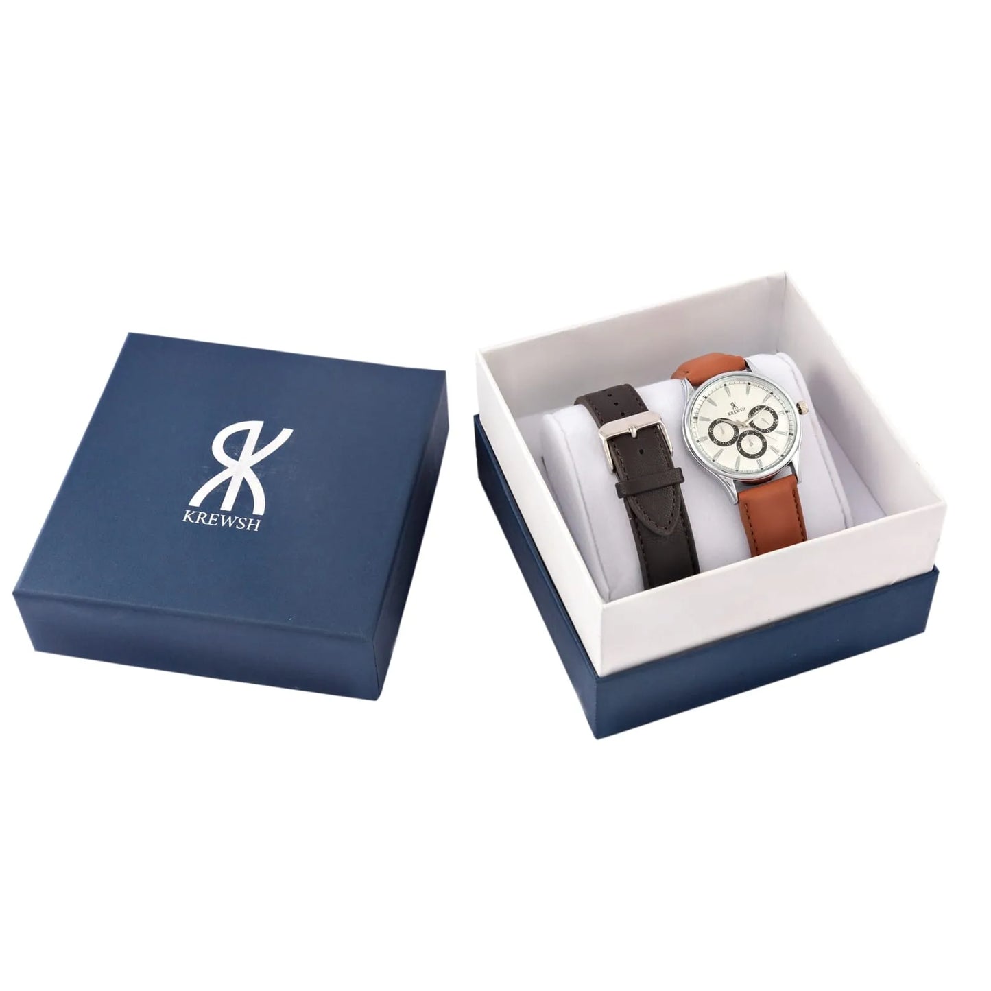 "Daily Icon" Men's Analog Watch with 'Extra Belt'