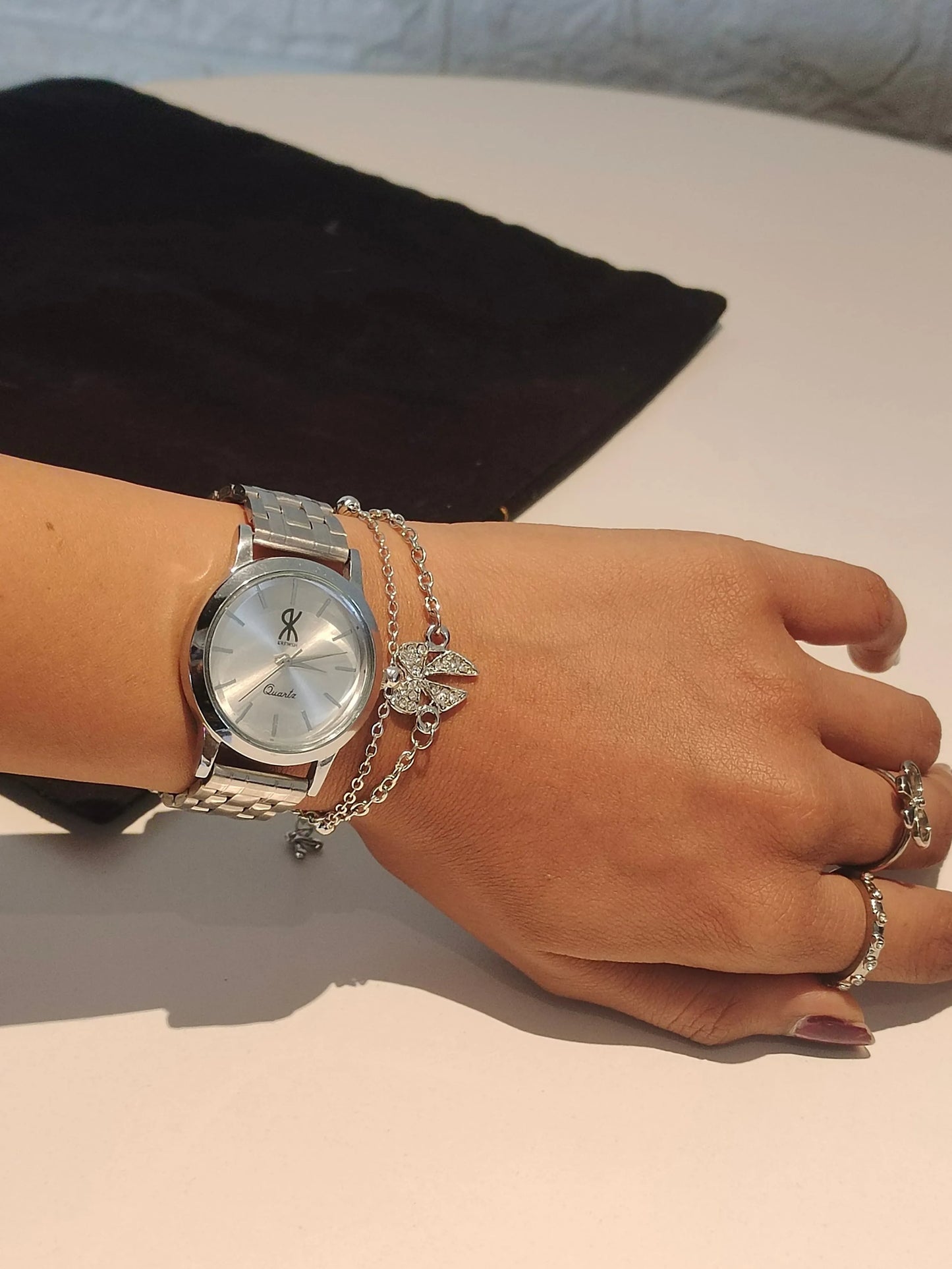 "Silver Touch" Watch with Bracelet
